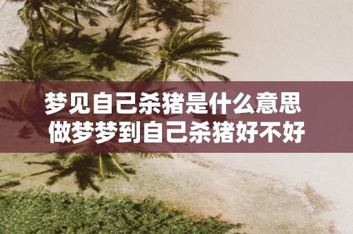 梦见自己杀猪是什么意思 做梦梦到自己杀猪好不好
