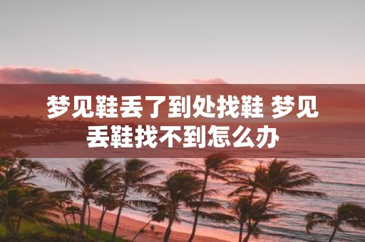 梦见鞋丢了到处找鞋 梦见丢鞋找不到怎么办