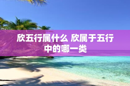 欣五行属什么 欣属于五行中的哪一类