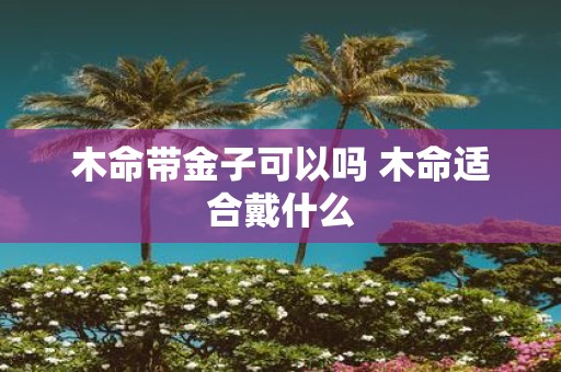 木命带金子可以吗 木命适合戴什么