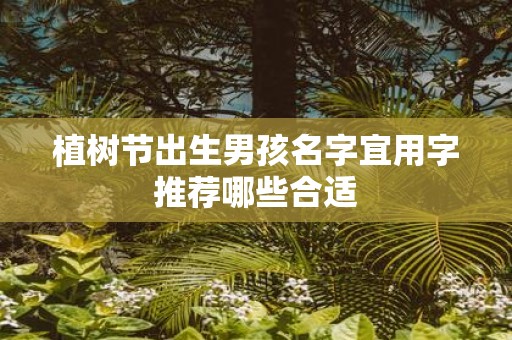 植树节出生男孩名字宜用字推荐哪些合适