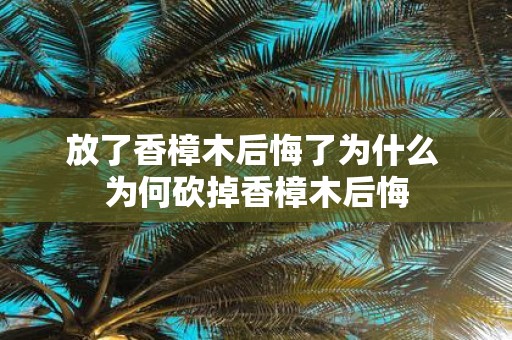 放了香樟木后悔了为什么 为何砍掉香樟木后悔