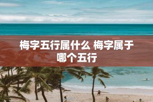 梅字五行属什么 梅字属于哪个五行