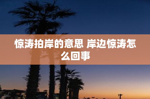 惊涛拍岸的意思 岸边惊涛怎么回事