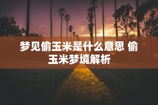 梦见偷玉米是什么意思 偷玉米梦境解析