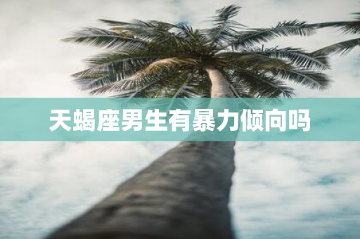 天蝎座男生有暴力倾向吗