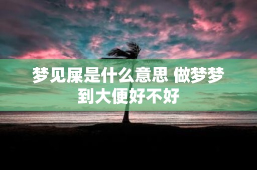 梦见屎是什么意思 做梦梦到大便好不好