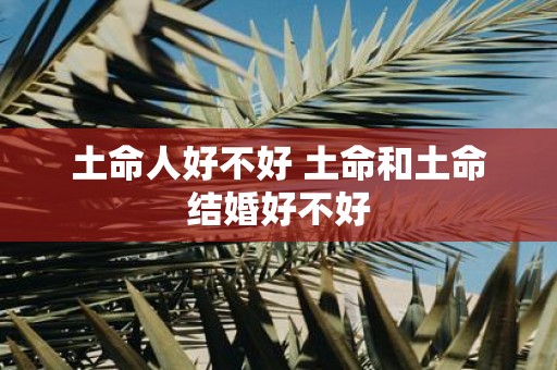 土命人好不好 土命和土命结婚好不好