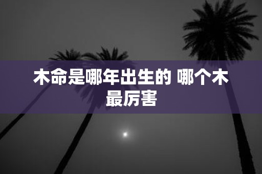 木命是哪年出生的 哪个木最厉害