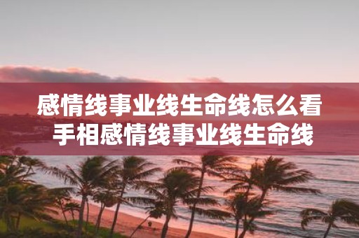 感情线事业线生命线怎么看 手相感情线事业线生命线看法