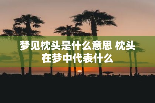 梦见枕头是什么意思 枕头在梦中代表什么