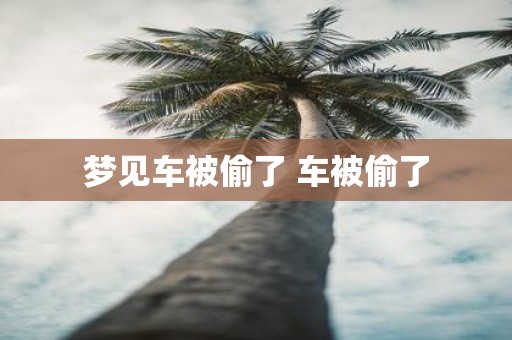 梦见车被偷了 车被偷了