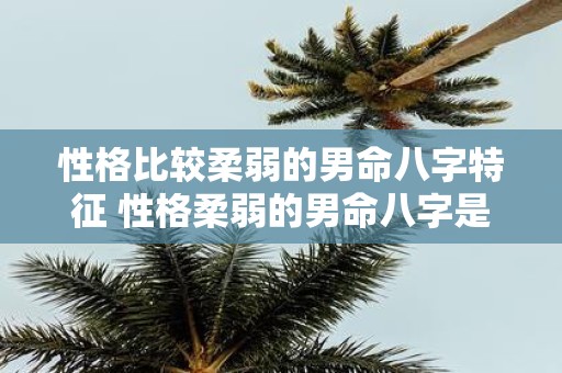 性格比较柔弱的男命八字特征 性格柔弱的男命八字是什么