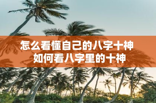 怎么看懂自己的八字十神 如何看八字里的十神