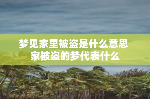 梦见家里被盗是什么意思 家被盗的梦代表什么