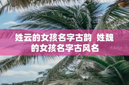 姓云的女孩名字古韵 姓魏的女孩名字古风名