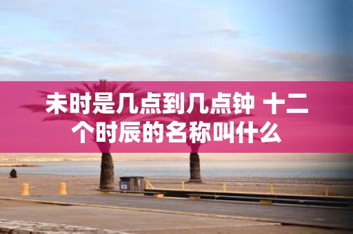 未时是几点到几点钟 十二个时辰的名称叫什么