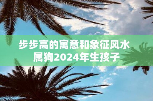 步步高的寓意和象征风水 属狗2025年生孩子