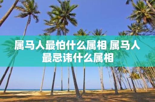 属马人最怕什么属相 属马人最忌讳什么属相