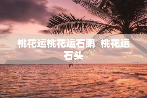 桃花运桃花运石鹏 桃花运石头