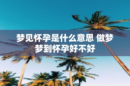 梦见怀孕是什么意思 做梦梦到怀孕好不好