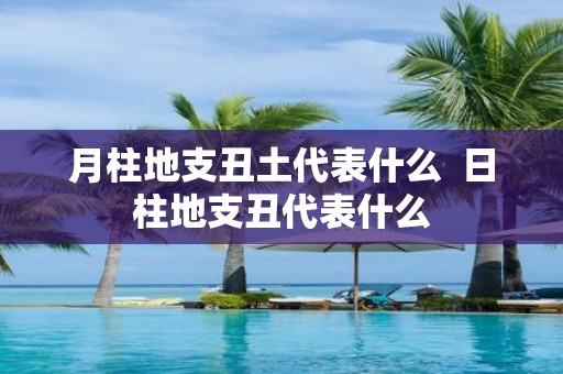 月柱地支丑土代表什么 日柱地支丑代表什么