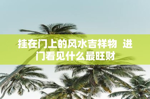 挂在门上的风水吉祥物 进门看见什么最旺财