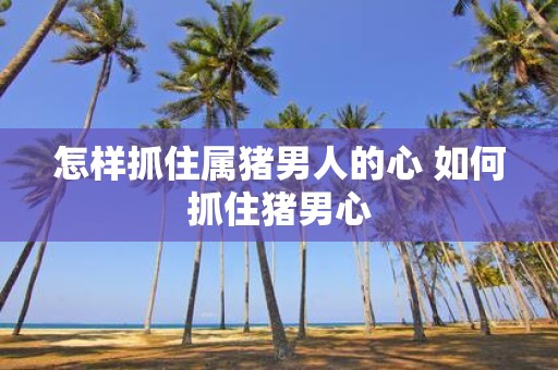 怎样抓住属猪男人的心 如何抓住猪男心