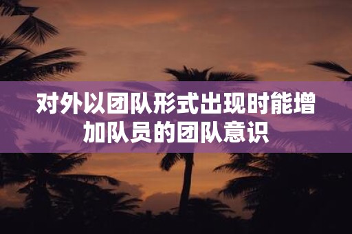 对外以团队形式出现时能增加队员的团队意识