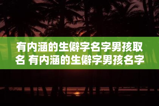 有内涵的生僻字名字男孩取名 有内涵的生僻字男孩名字
