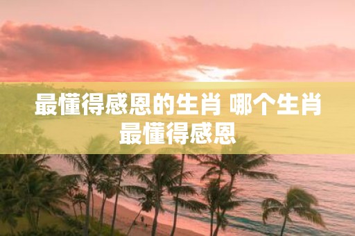 最懂得感恩的生肖 哪个生肖最懂得感恩