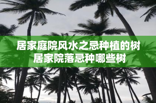 居家庭院风水之忌种植的树 居家院落忌种哪些树