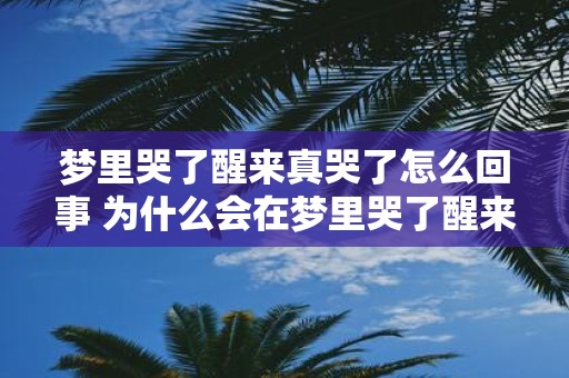 梦里哭了醒来真哭了怎么回事 为什么会在梦里哭了醒来还真哭了