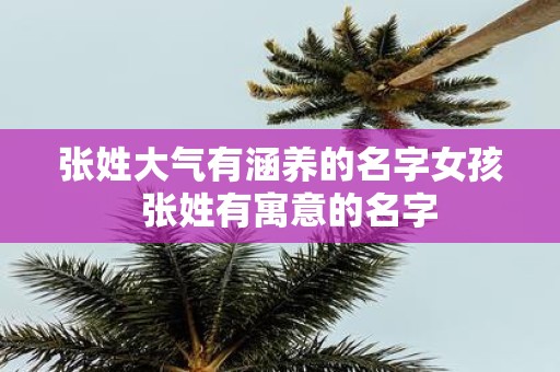 张姓大气有涵养的名字女孩 张姓有寓意的名字