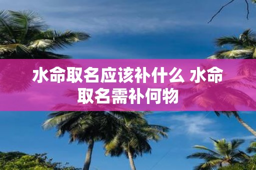 水命取名应该补什么 水命取名需补何物