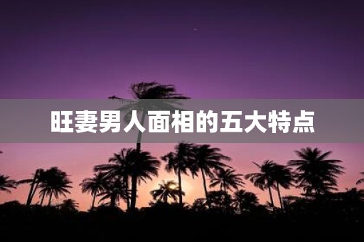 旺妻男人面相的五大特点