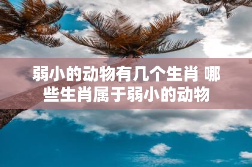 弱小的动物有几个生肖 哪些生肖属于弱小的动物