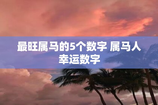 最旺属马的5个数字 属马人幸运数字