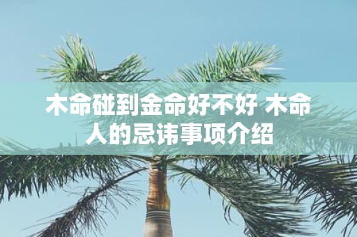 木命碰到金命好不好 木命人的忌讳事项介绍