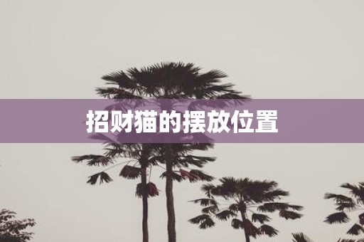 招财猫的摆放位置
