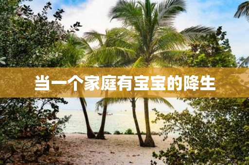 当一个家庭有宝宝的降生