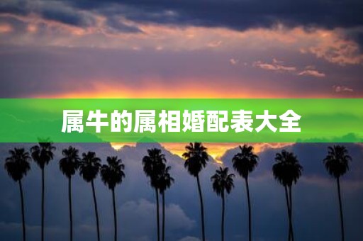 属牛的属相婚配表大全