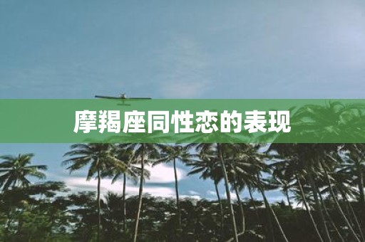摩羯座同性恋的表现