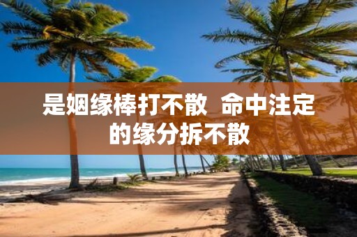 是姻缘棒打不散 命中注定的缘分拆不散