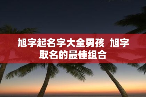 旭字起名字大全男孩 旭字取名的最佳组合