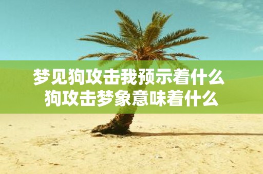 梦见狗攻击我预示着什么 狗攻击梦象意味着什么