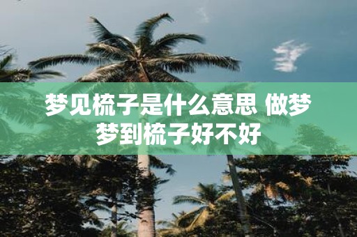 梦见梳子是什么意思 做梦梦到梳子好不好