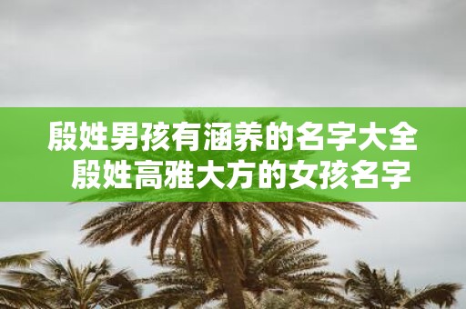 殷姓男孩有涵养的名字大全 殷姓高雅大方的女孩名字