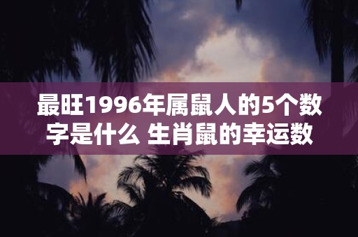 最旺1996年属鼠人的5个数字是什么 生肖鼠的幸运数字查询
