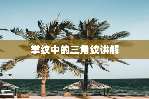 掌纹中的三角纹讲解